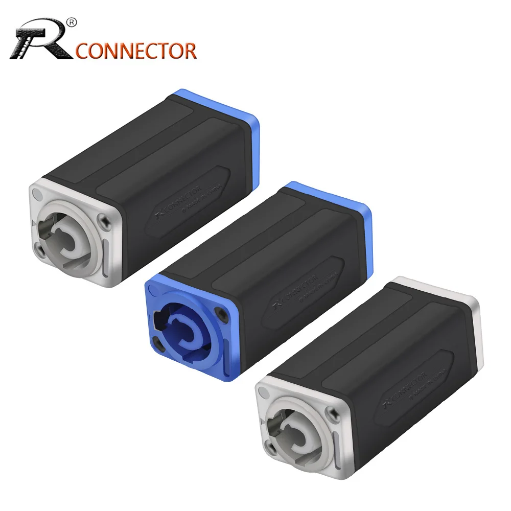 1pc New Arrival LED PowerCon AC Coupler Adapter Extender connector High quality Speakon Panel mount straight adapter