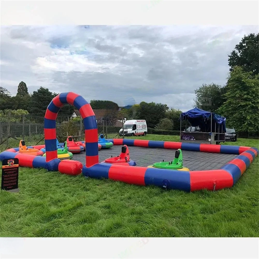 Outdoor Inflatables Commercial Inflatable Track Race for Bumper Car Inflatable Go Karts Race Track for Kids