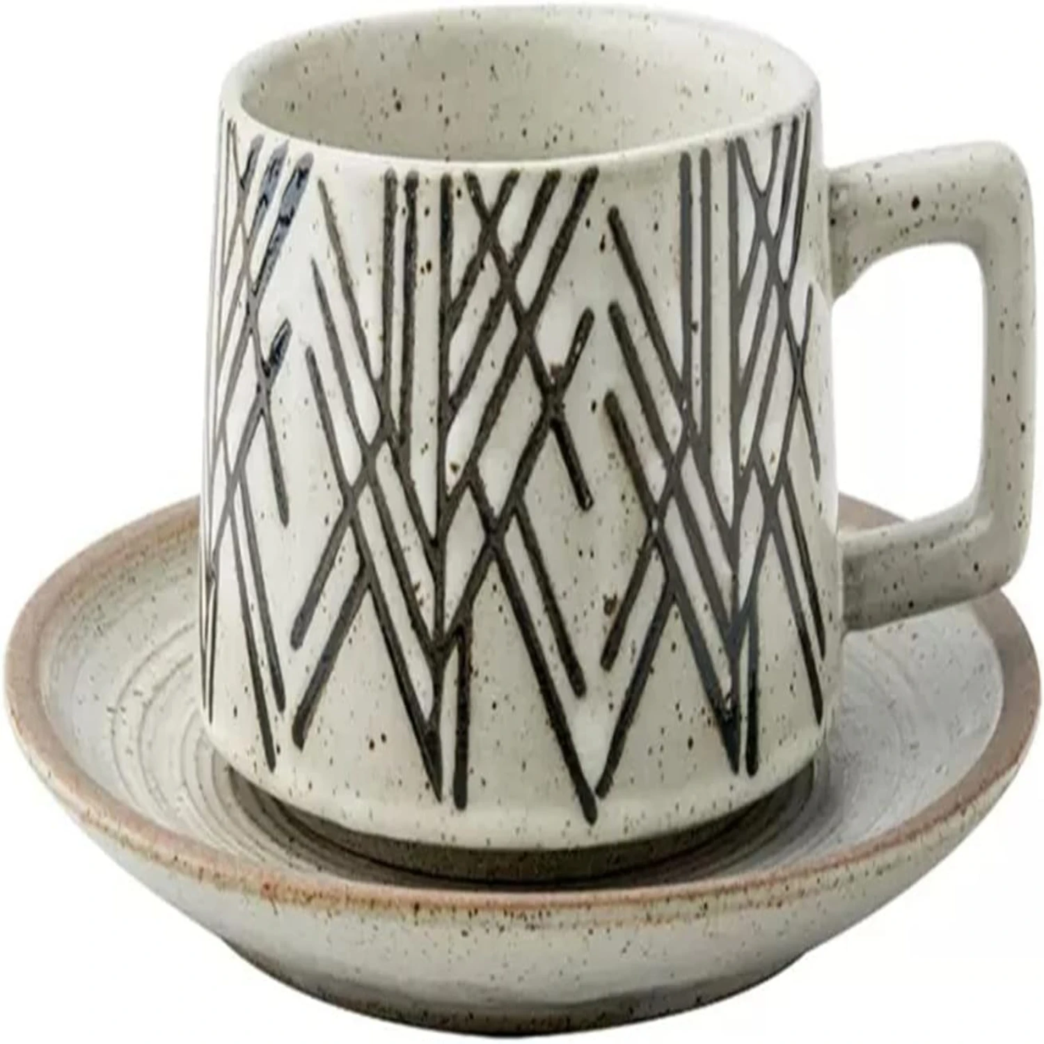 

Elegant Vintage Ceramic Coffee Mug Set - Beautiful Handmade Tea Cup for Coffee Lovers - Unique Gift Idea for Creative Tea Enthus