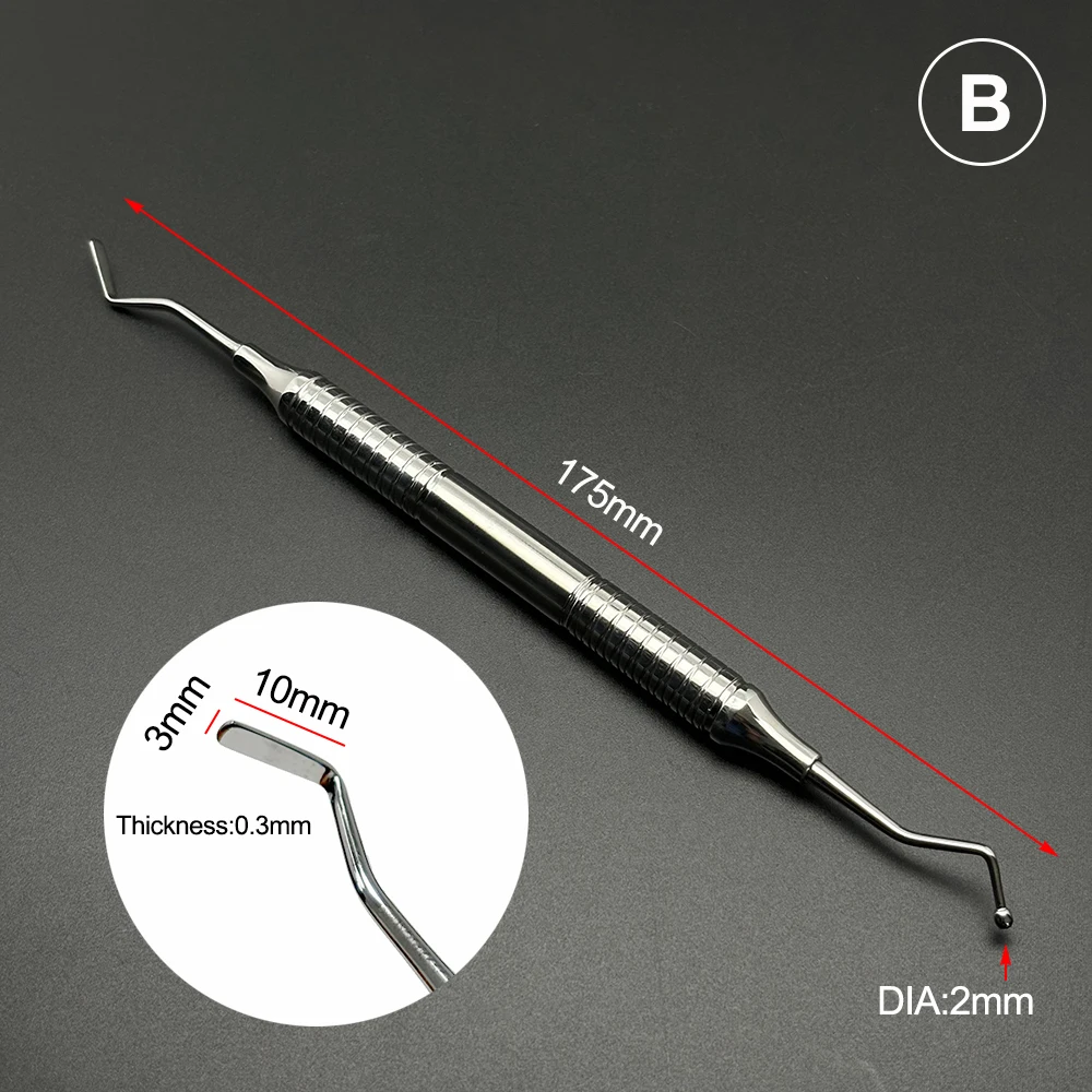 Dental Resin Composite Filling Spatula Double-Ended Stainless steel Instrument for Professional Restoration