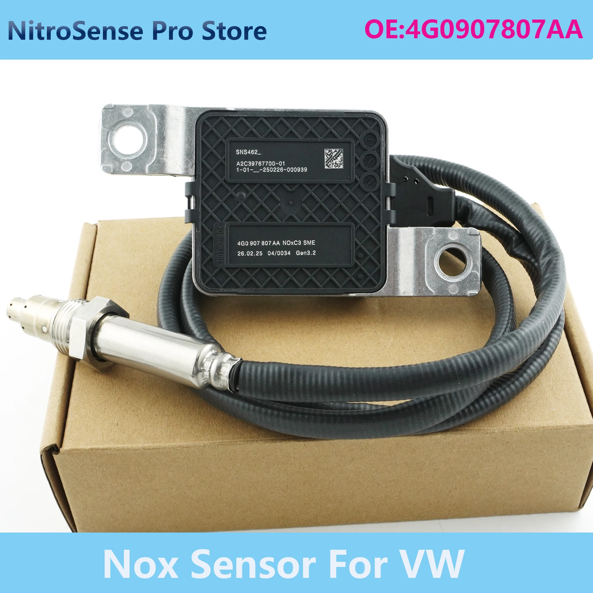 

NEW Nitrogen Oxide Nox Sensor 4G0907807AA Fits For VW AUDI A6 A7 2015 -2018 NOx SENSOR
