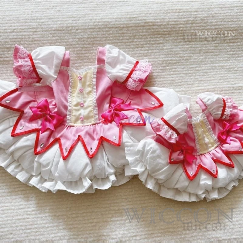 

Ob24 Puella Magi Madoka Magica детская одежда костюм Kaname Madoka розовое короткое мини-платье наряд для Bjd