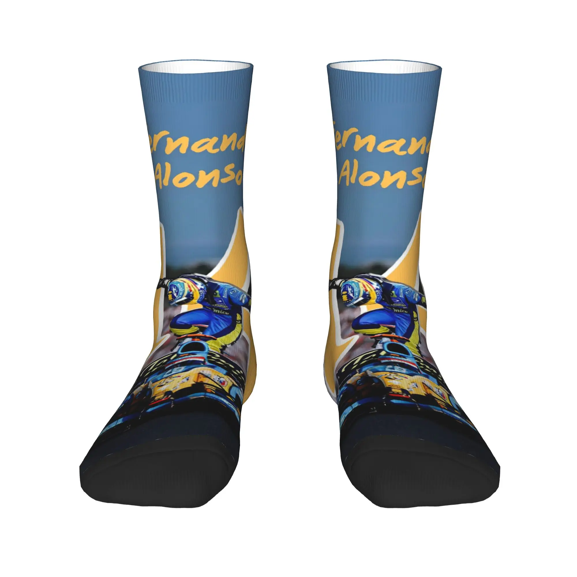Fernandos Alonsos Racing Calze da uomo Calzini morbidi Harajuku Calzini invernali da corsa antiscivolo con grafica regalo