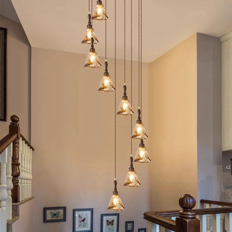 

Nordic Home Decor Dining Room Pendant Lamp Lights Indoor Lighting Stair Lamp Hanging Light Chandelier Lamps For Living Room