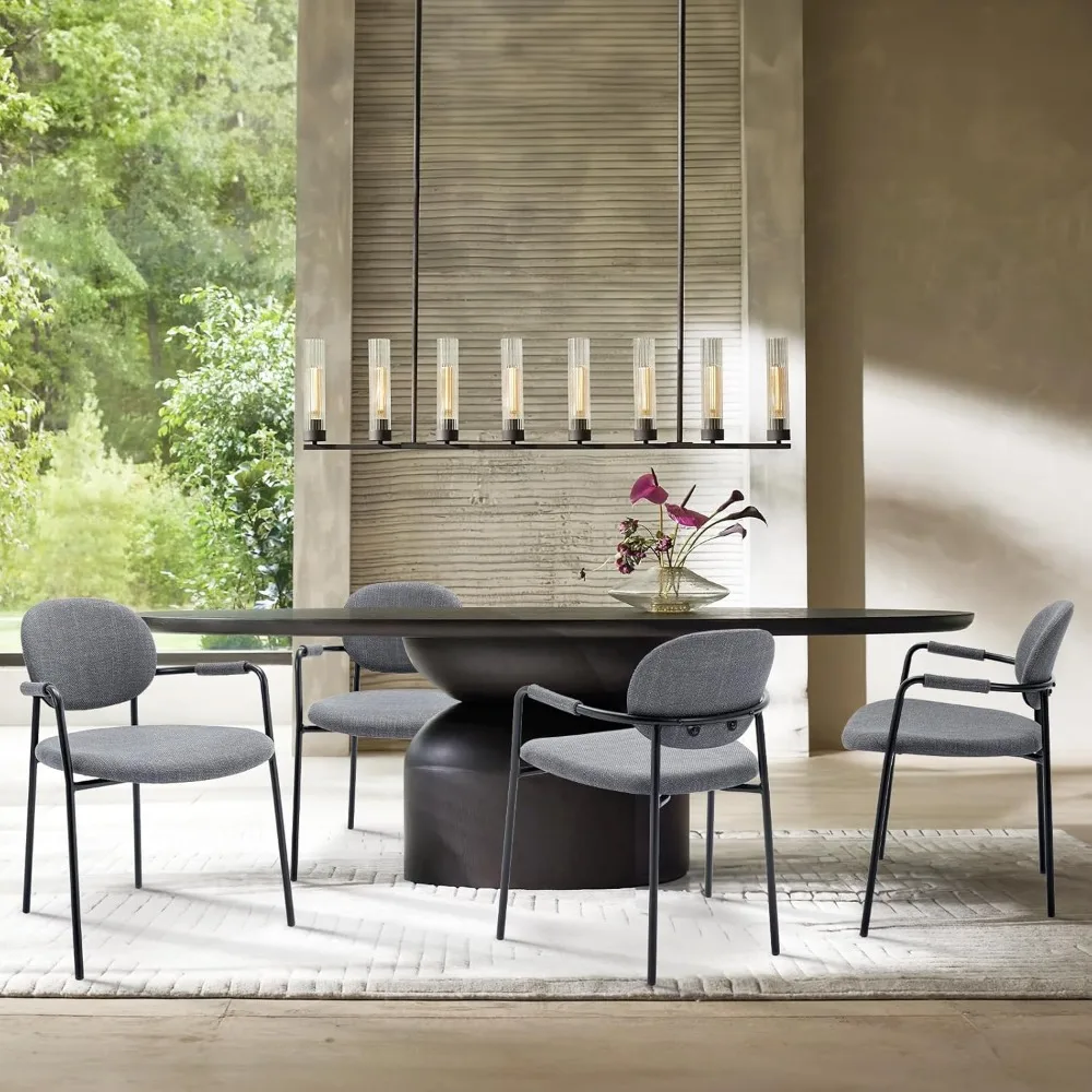 Modern 4-piece dining chair set, consisting of 4 chairs with backs, suitable for kitchens and restaurants