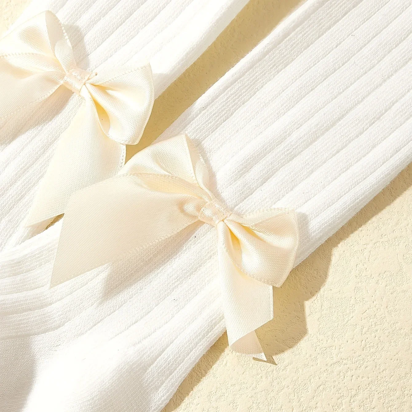 3/1 قطعة/المجموعة الاطفال الجوارب ربيع الخريف الأميرة Bowknot الفتيات موضة مريحة للتنفس جوارب طويلة من القطن للأطفال تخزين #4