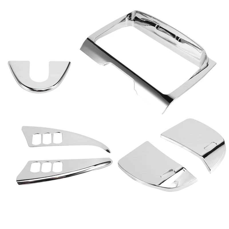 Super Sale Chrome Stereo Trim Fairing Cover Dash Switch Panel Kit for Harley