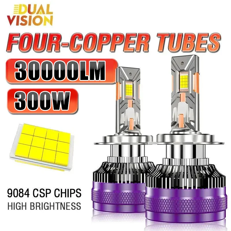 Dualvision H7 H11 LED Headlamps Canbus 9084 CSP 300W 30000LM Car light bulb H4 H1 HB3 HB4 9005 9006 H9 H8 9012 Car Fog lights