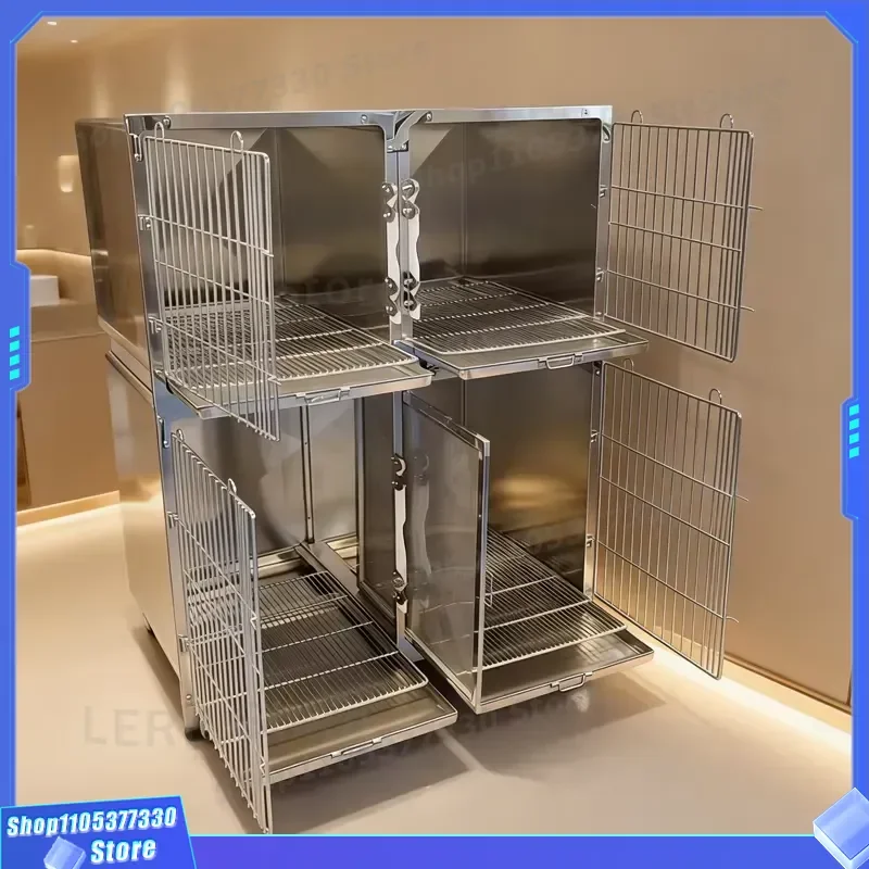 Stackable veterinary cat cage for animal hospital foster care and rehabilitation clinical kennel Veterinary clinical cat cage