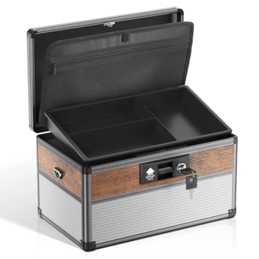 

Ящик для хранения лекарств с замком, средний, 12 x 7.68 x 7.87 дюймов, сейф для медикаментов с ключом, для оказания первой помощи