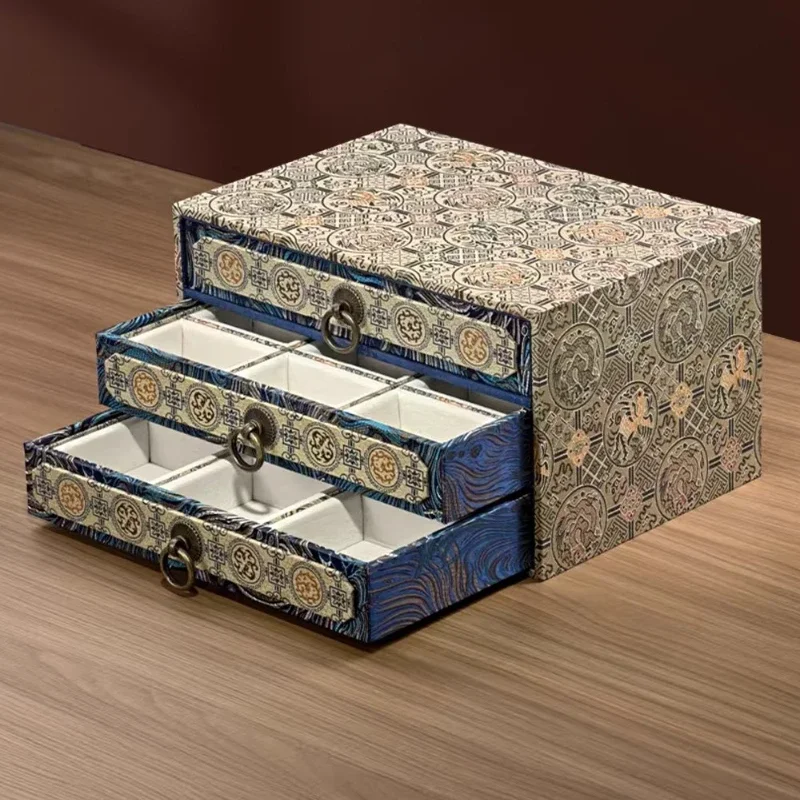bracelet storage box, drawer brocade box, large-capacity jewelry box, jewelry bracelet display box.