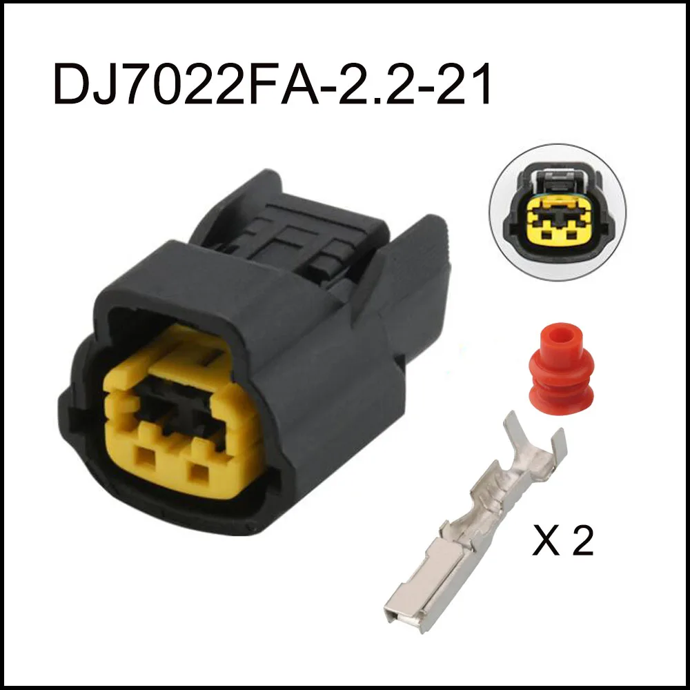 

200set DJ7022FA-2.2-21 automotiveWaterproofconnector2pinfamale male cable Plug socket Includes terminal seal