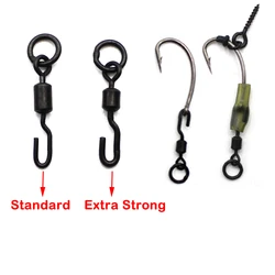 20pcs Carp Fishing Tackle Extra Strong Spinner Swivel  Quick Change Swivels  Hair Chod Helicopter Ronnie Rig Accessories