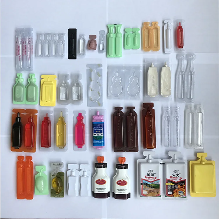 2 Filing Nozzles Heads Small Dosing Filler Full Automatic Plastic Ampoule Liquid Filling Sealing Machine