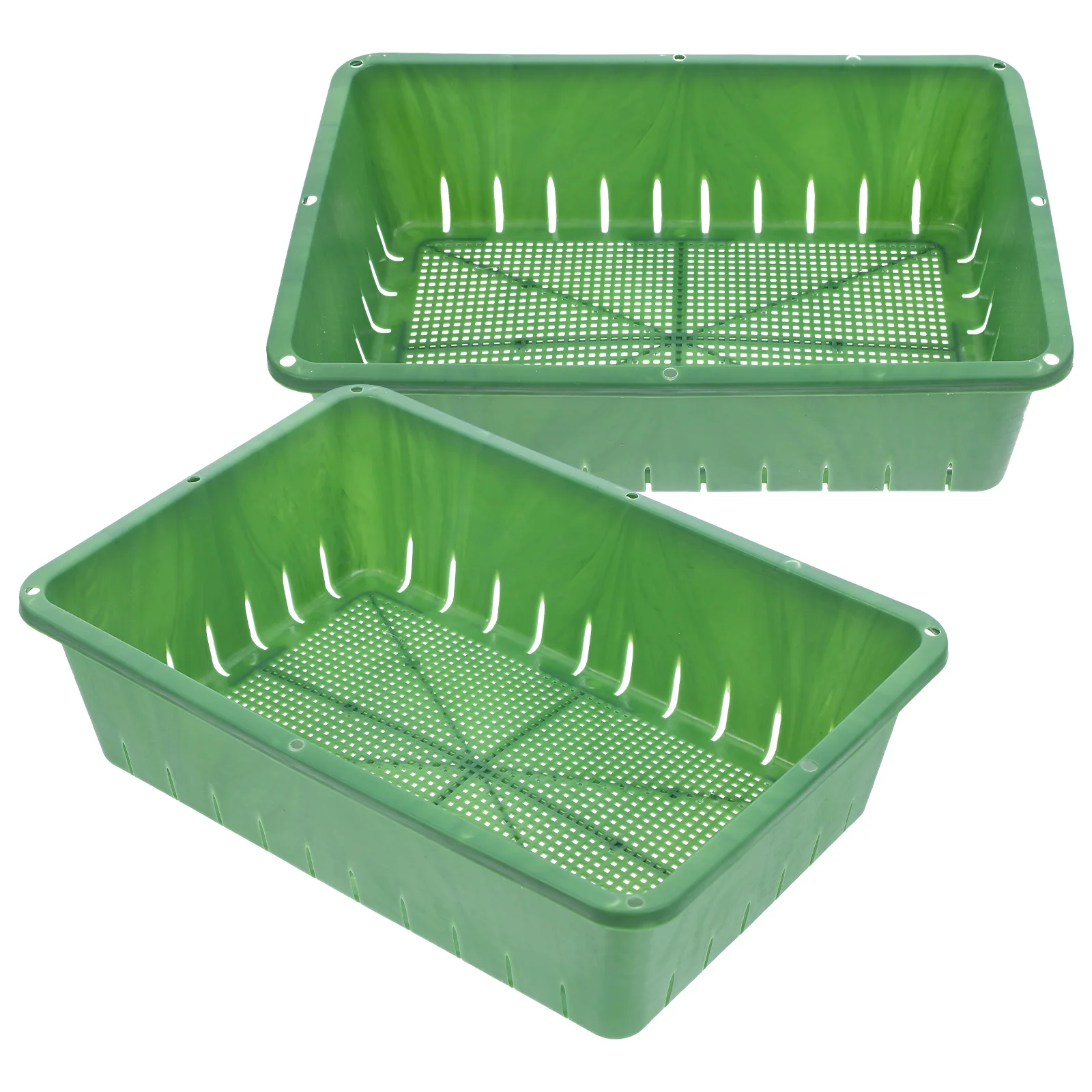 

2 Pcs Seedling Tray Stacking Durable Gardening Plant Rural PP Planter Compact Efficient Reusable Indoor Trays Sprout Growing