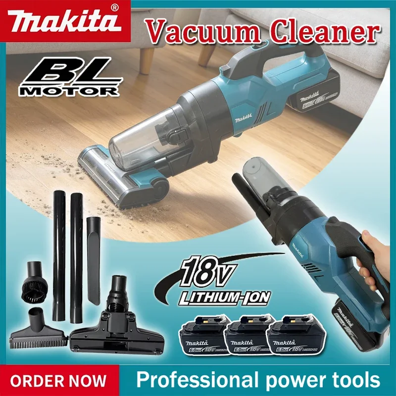 Makita Cordless Handheld Vacuum Cleaner Super Strong Suction for Home and Car Ideal Hardwood and Carpet Floors for 18V Battery