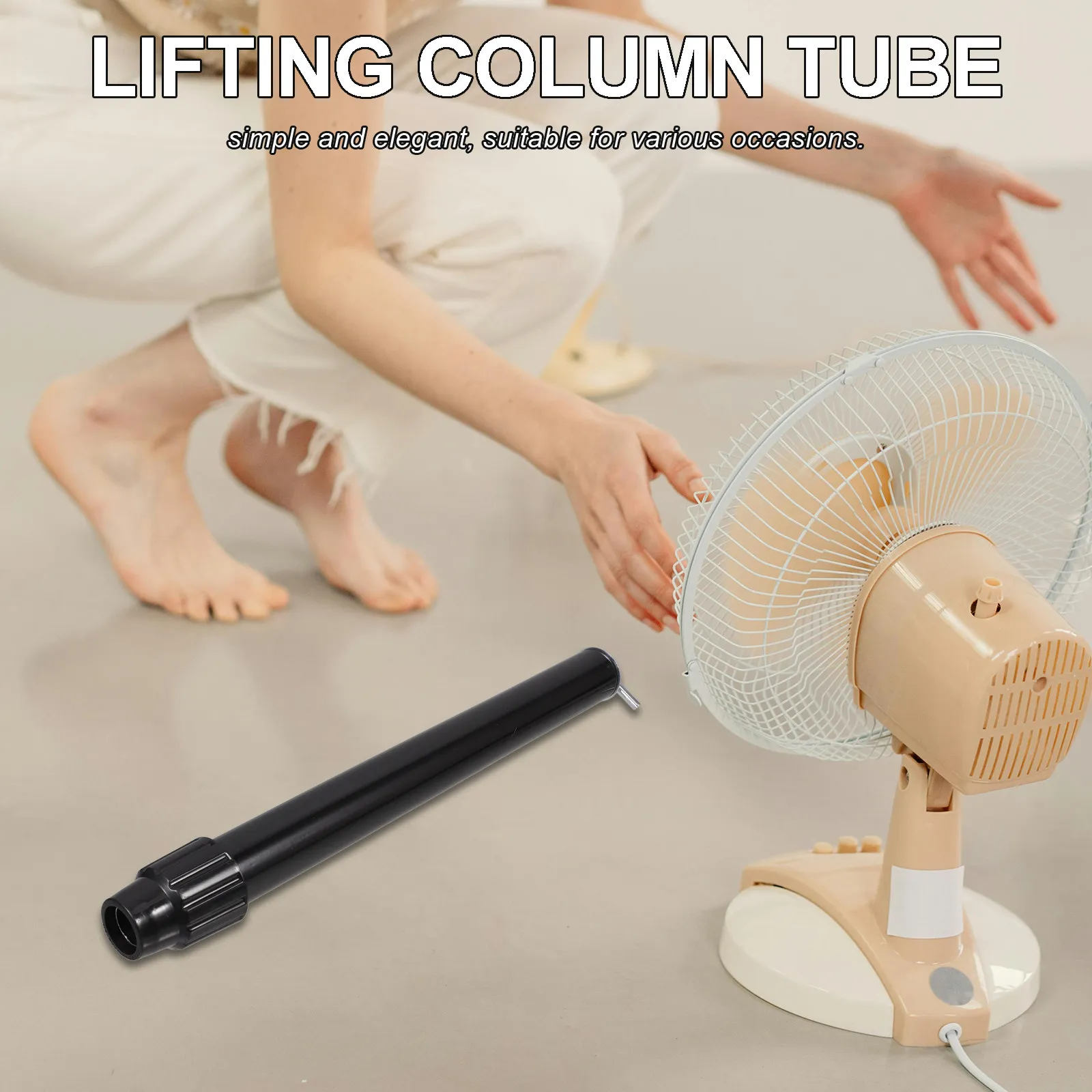 Heavy Duty Iron Fan Lifting Rod for Floor Pedestal Fans Adjustable Height Support Pole Modern Minimalist Standing Fan Stand