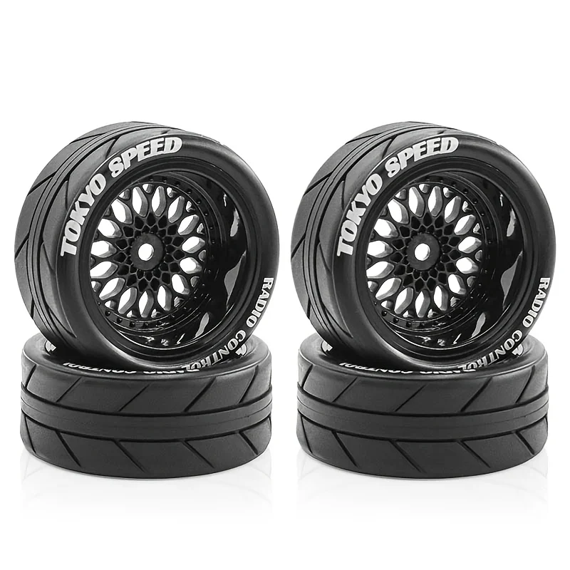 4 قطعة 65 مللي متر 1/10 RC الانجراف الإطارات عجلات ل Tamiya TT02 XV01 WRC على الطريق سباق شقة تشغيل