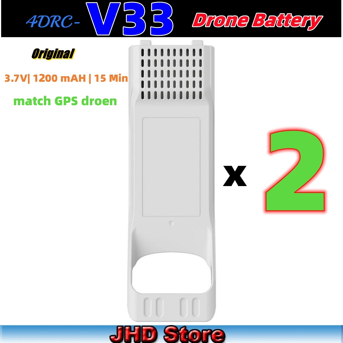 JHD 오리지널 4DRC V33 배터리, 4D-V33 RC 드론 배터리, 1200 mAh 배터리, 4DRC-V33 드론 액세서리, V33 RC 비행기 배터리