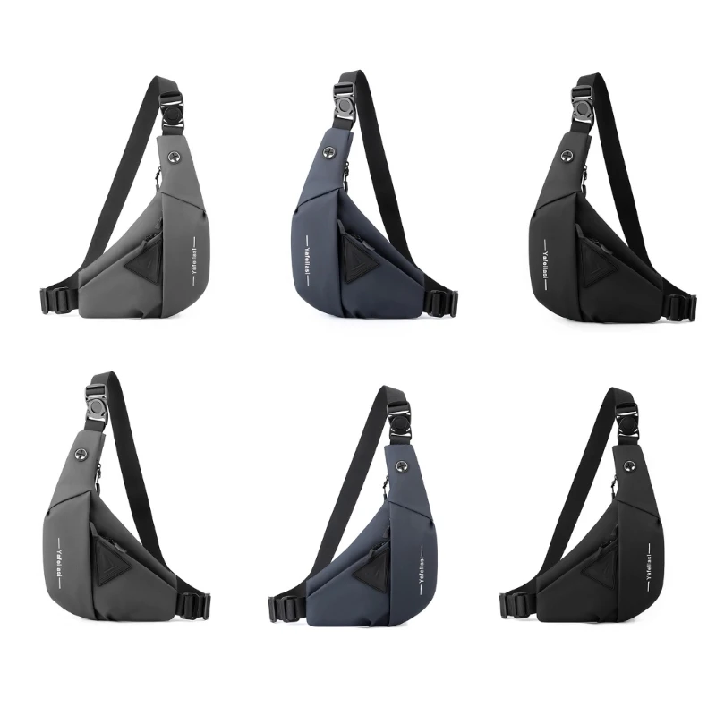 

Lightweight Portable Crossbody Sling Bag with Earphone Hole Waterproof Chest Bag