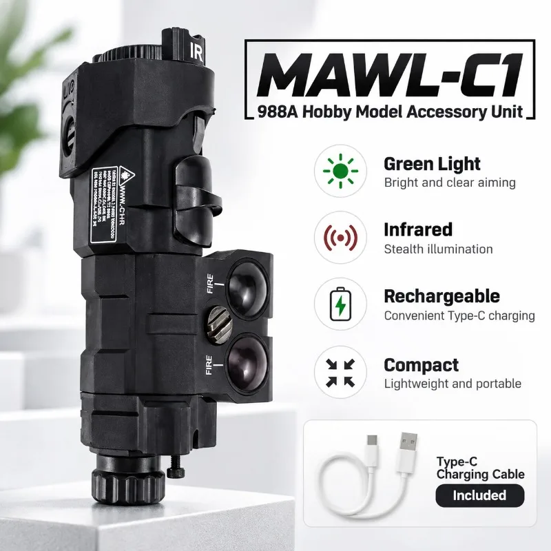 988 Hobby Model Beam Indicator Unit, Portable Rechargeable Lighting Module with Installation Tool