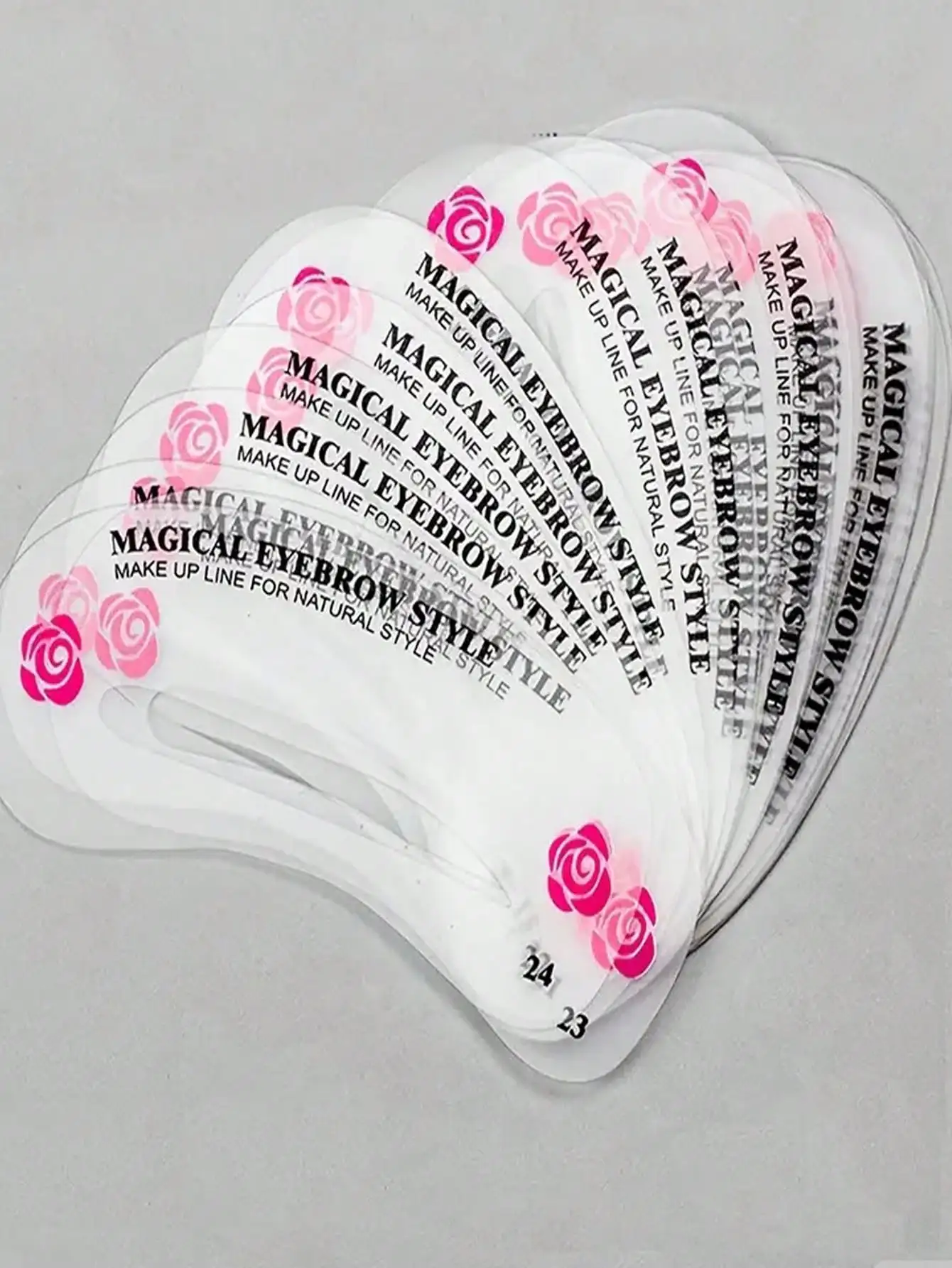 24-stijlen wenkbrauwvormende sjabloonkaart Vrouwelijke schoonheidspak voor perfecte make-uptoepassing en schoonheidsmodellering