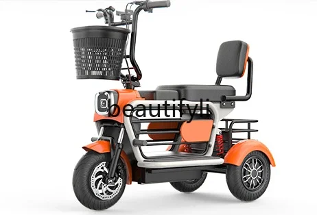 

Electric tricycle lithium battery mini home pick-up and drop-off children small women parent-child with baby ride battery car