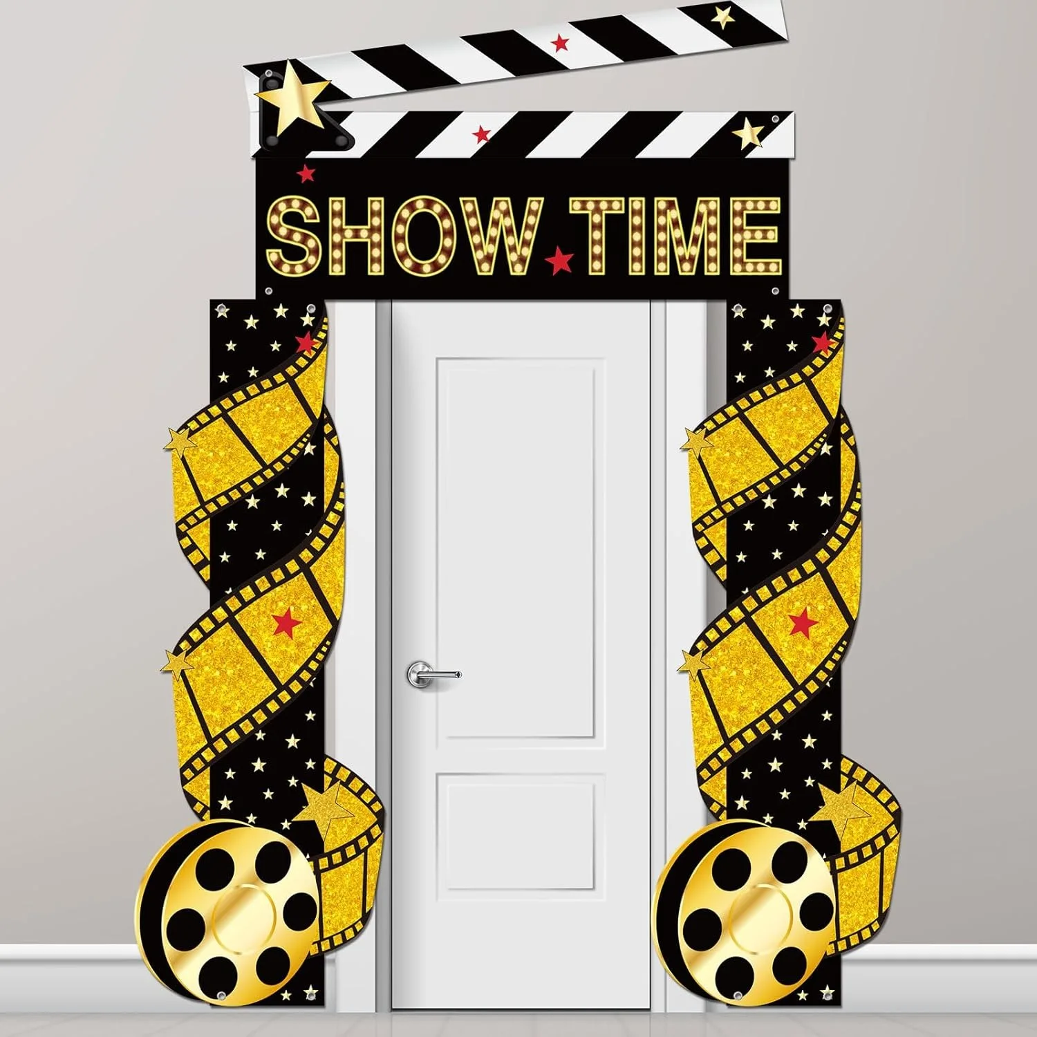 Hollywood-Film-Showtime-Bogen, Filmrollen-Eingangsbanner, Geburtstags-, Abschluss-, Schul-, Kino-Themenparty-Dekorationszubehör
