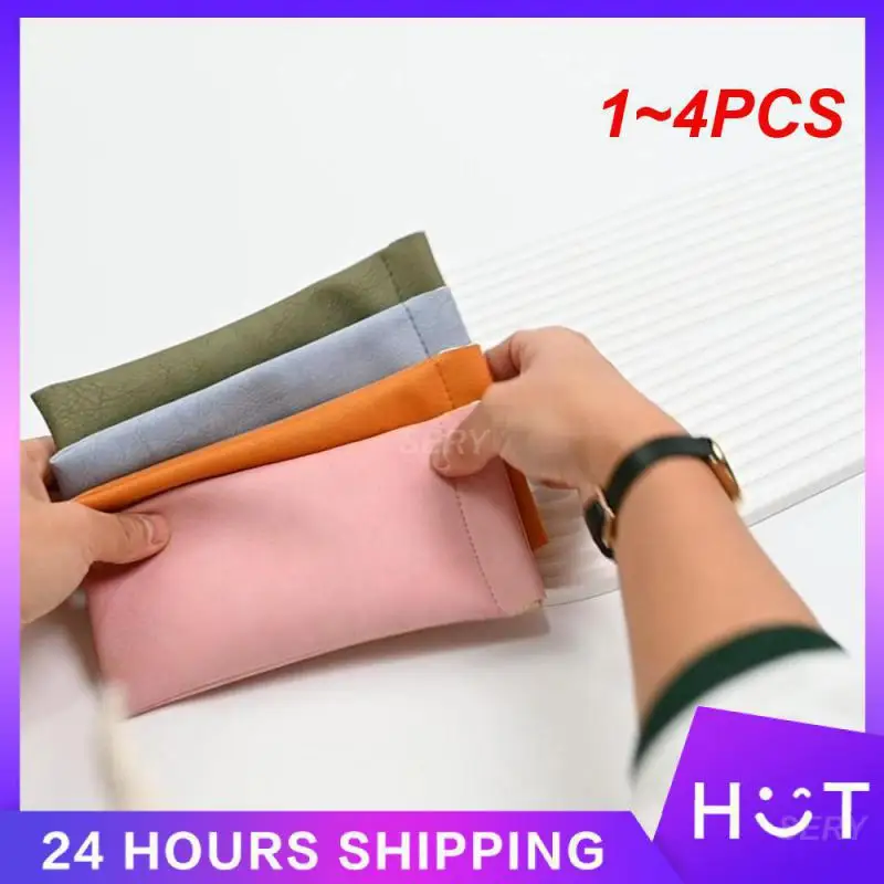 

Футляр для хранения очков из ПВХ кожи, чехол для хранения солнцезащитных очков с текстурой, портативный Чехол для очков 18 × 9 см, 1 ~ 4 шт.