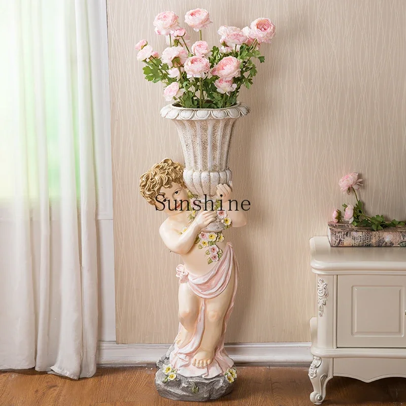 European-style living room flower ornament, floor-to-ceiling flower arrangement ornament