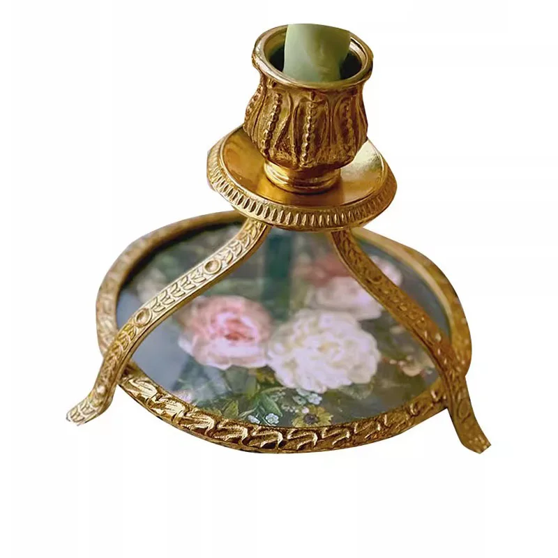 

Tealight Antiques Candle Holder Container Wax Burner Candle Holder Stick for Support Decoracion Hogar House Decoration Fg11