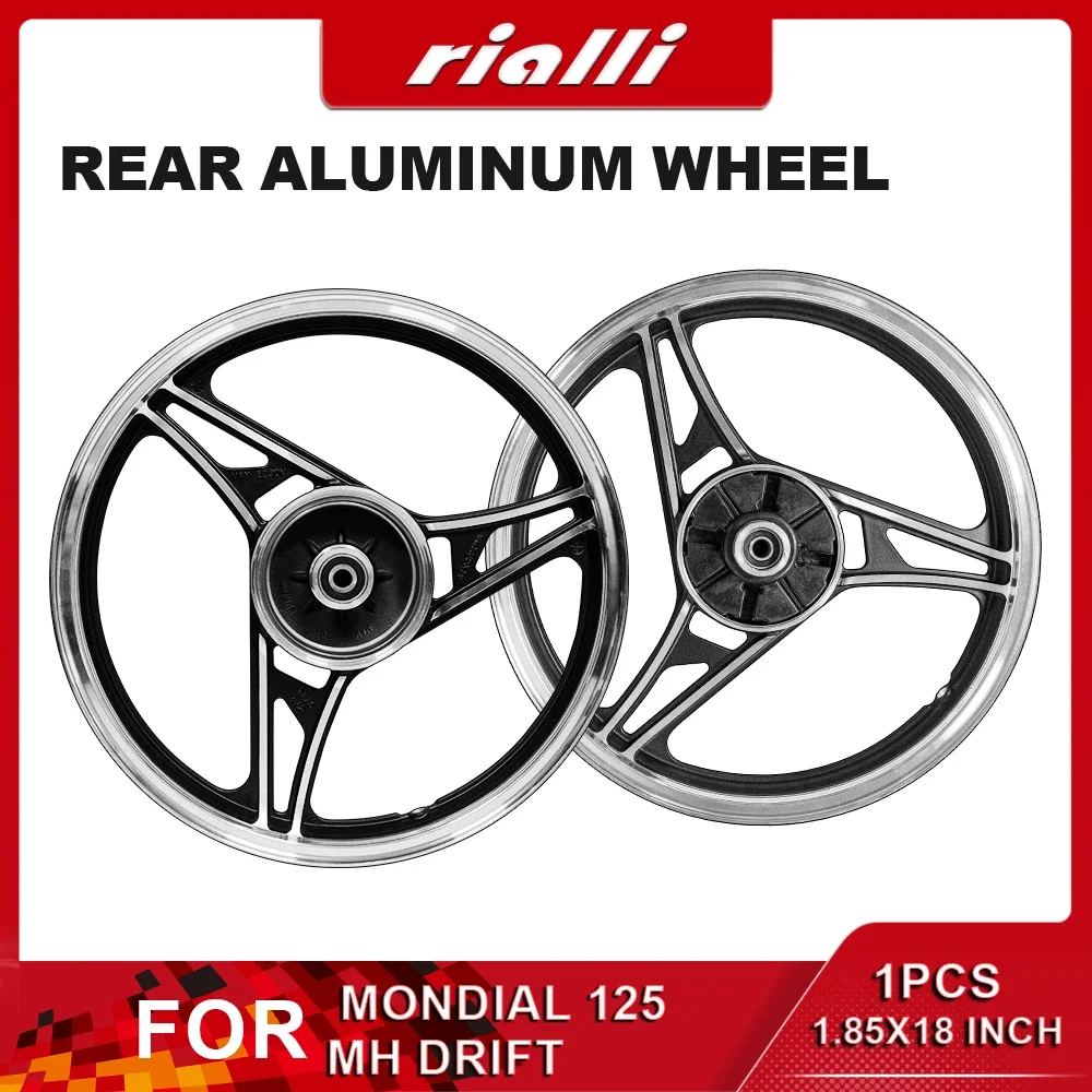 

1PC 1.85x18 Inch Rear Drum Brake Aluminum Wheel Rim Circle Hub Motorcycle Scooters Wheel Hub Assemblies For Mondial 125 Drift MH