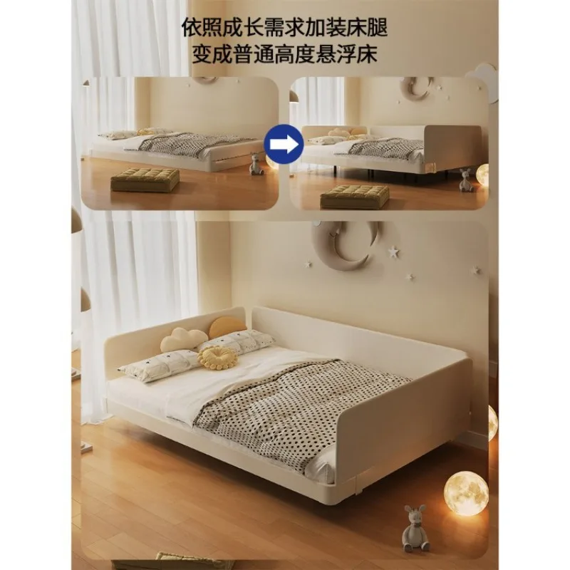 Carbon steel children's bed 0 glue environmental protection bed fence modern children's guardrail baby splicing bed