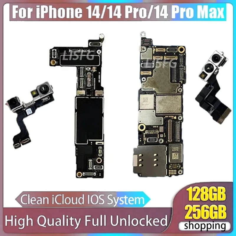

Полностью протестированная аутентичная материнская плата для iPhone 14 Pro Max, разблокированная материнская плата с лицевым идентификатором, очищенная iCloud Physics SIM-версия