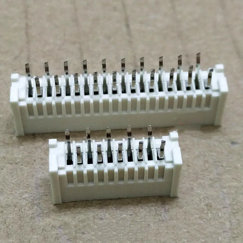 10 قطعة 1.25 مللي متر الملعب من جانب واحد الاتصال FFC/FPC مرنة كابل مسطح المقبس صف مزدوج مستقيم التوصيل مستقيم دبوس مقفلة Connecto