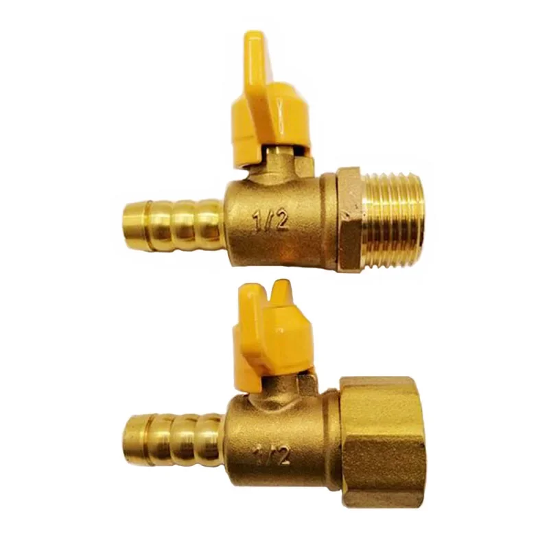 1Pc 10/12mm Brass Ball Valve 1/2