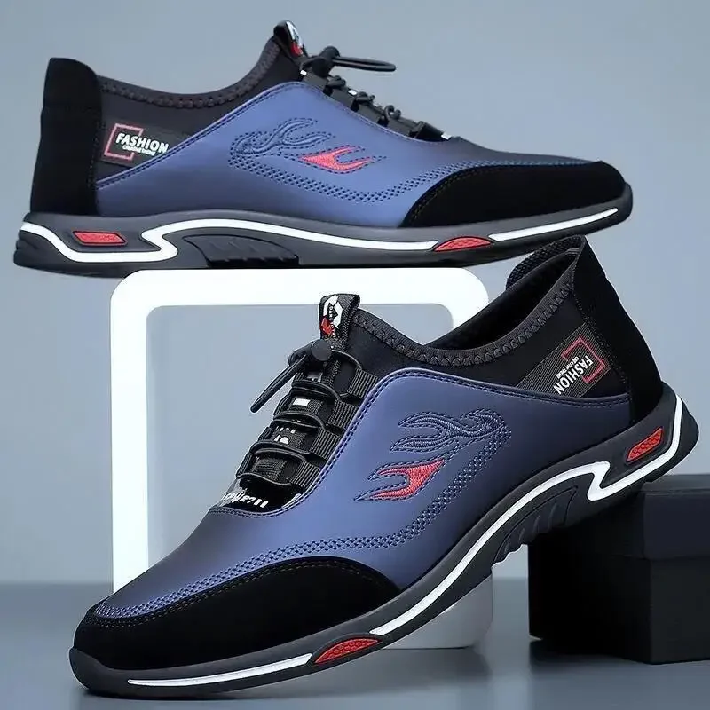 Men\'s Business Casual Breathable Anti-odor Leather Shoes Fashionable Soft Sole Work Driving Shoes Men\'s Lightweight Cloth Shoes