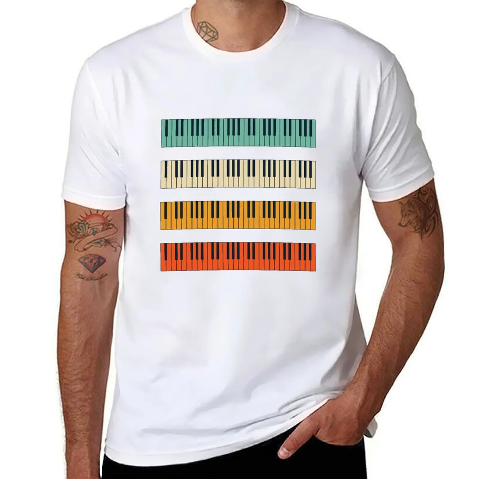 

shirts t shirts funny cotton graphic Piano for 100% man t Vintage T-Shirt