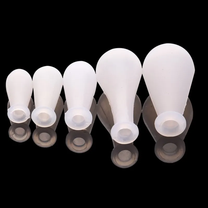 10pcs Transparent silicone rubber cap For glass pipettes Silicone suction ball silicone cap 1ml/2ml/3ml/5ml/10ml