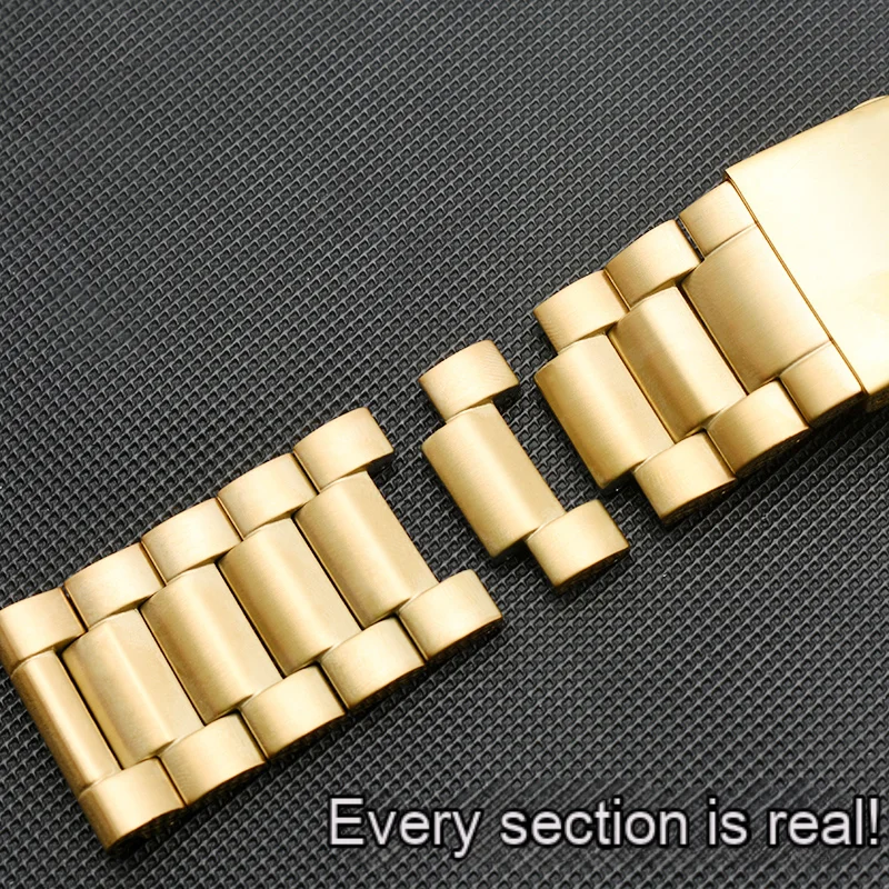 Gold metal strap 24m 26mm 28mm For Diesel DZ7333 metal strap DZ4344 steel strap large dial men\'s watch band gold watch chian