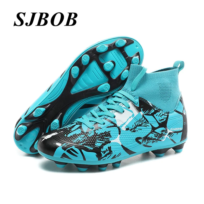 

High Quality Boys Football Boots Light Lace-Up TF/FG Football Shoes Kids Outdoor Non-Slip Futsal Shoes For Boy Zapatos De Futbol