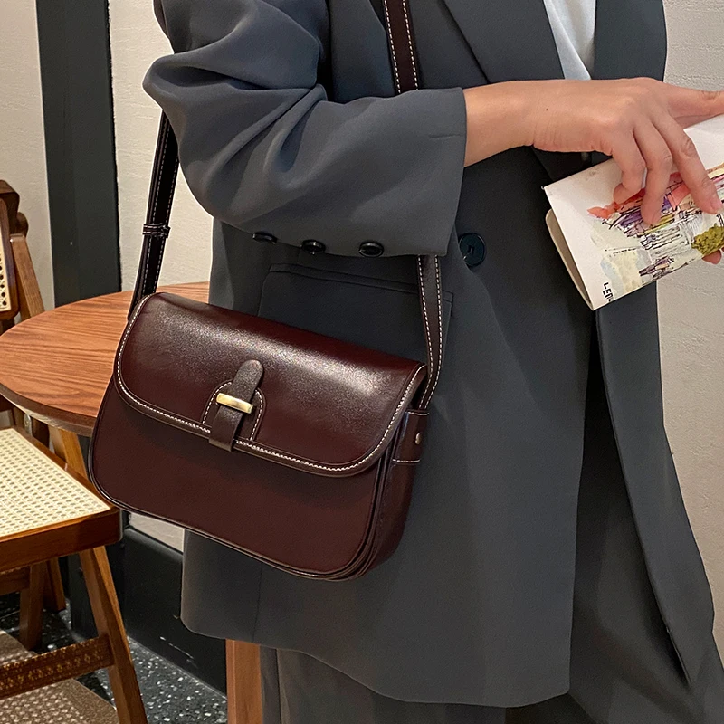 

Women's Natural Cow Leather Shoulder Bag Female Cowhide Luxury Designer Handbag Ladies Fashion Trend Small Square Crossbody Bags