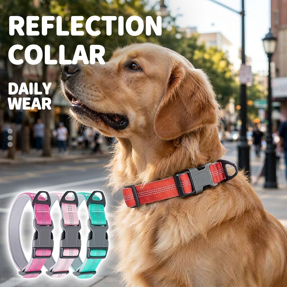 The Dog Collar Can Be Adjusted and Quickly Unbuttoned Suitable for Medium and Large Dogs and Can Be Selected in Multiple Colors