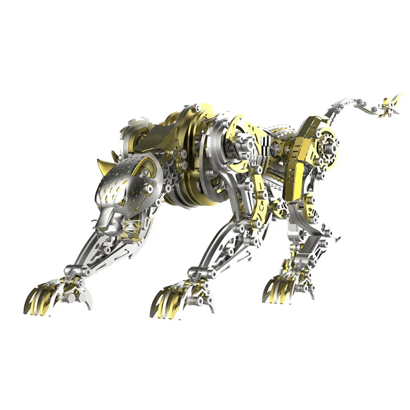 

3D puzzle Metal Mechanical Angry Leopard Predator Model Toy DIY Assembly Model Kit for Adults kids - 506PCS