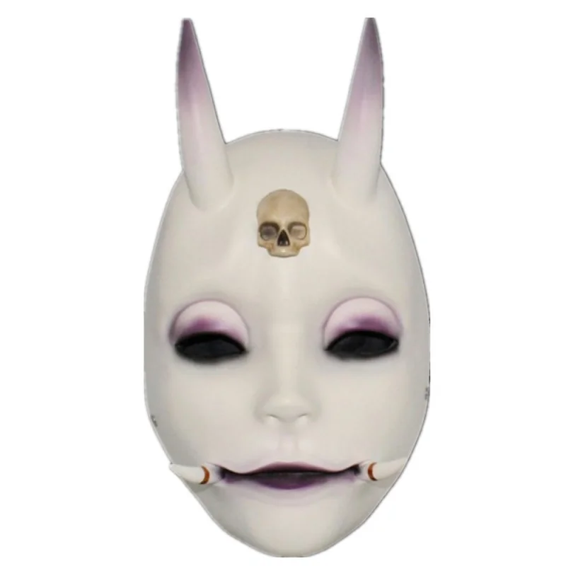 Japanese Shuten-Dōji Mask Prajna Facial Makeup Skull Ghost Doll Resin Mask Halloween Carnival Cos Dress up