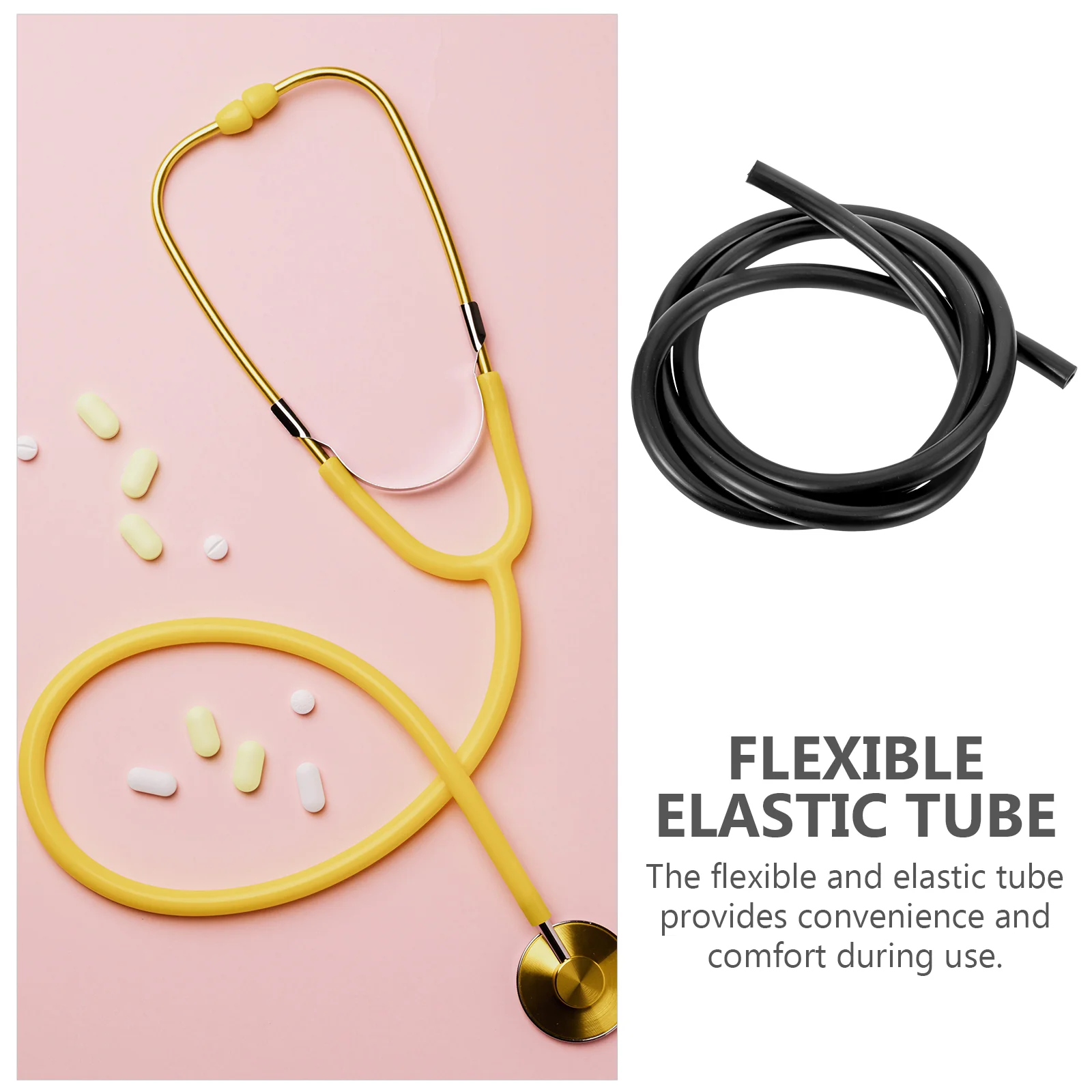 Stethoscope Hose Rubber Tube Accessories Extension Tubing Replacement for Latex Pipe Tubes