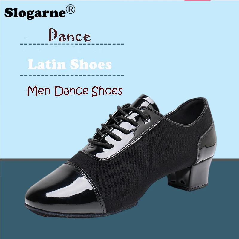 Men 2024 New Leather Latin Shoes Male Oxford 3.5CM Heels Dance Sneakers Boy Salsa Cowhide Jazz Tango Waltz Ballroom Dance Shoes