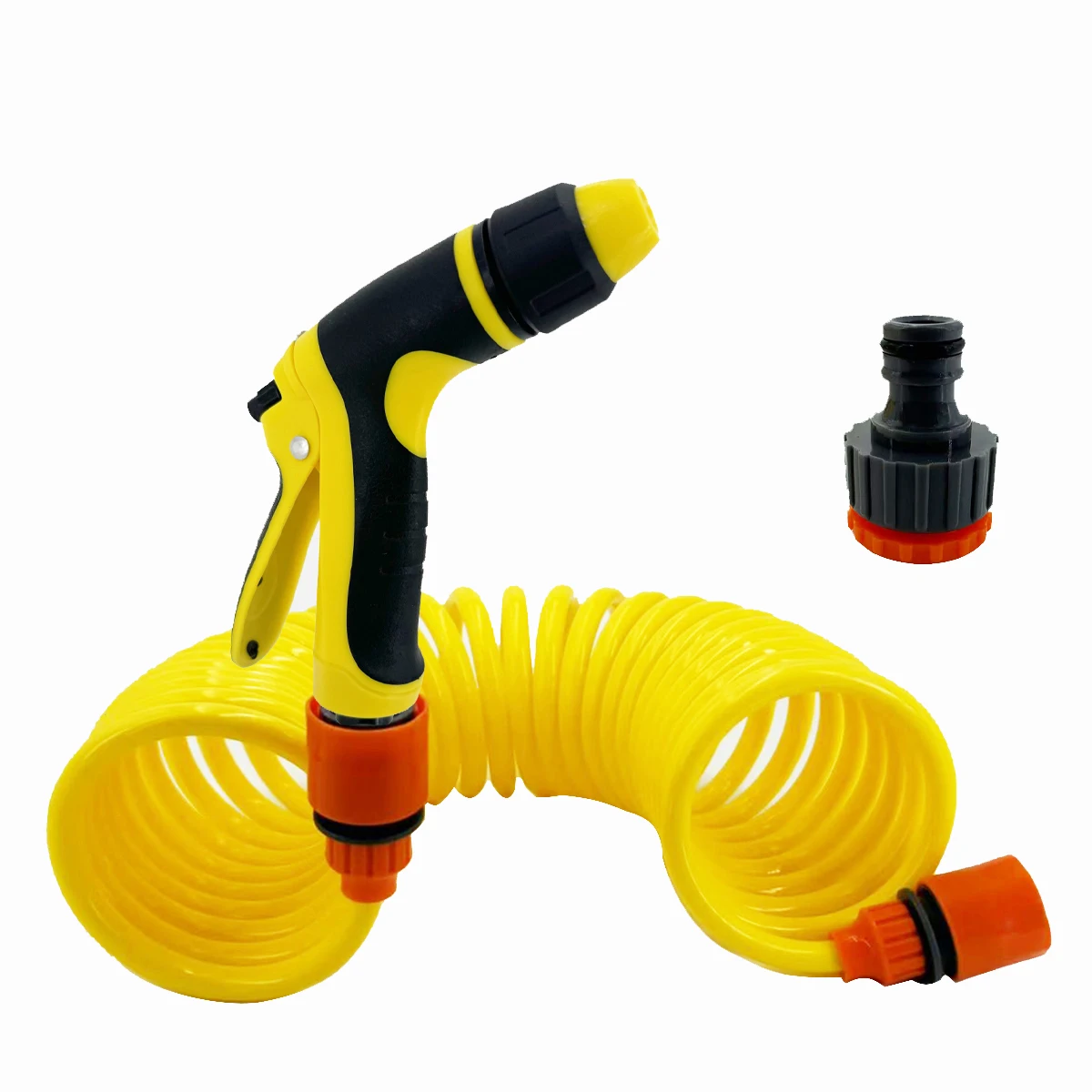 Garden Hose Irrigation Water Pipe Sprinkler Head With Function Nozzle Hose, Car Cleaning Spring Pipe, Plastic Hose Cleaning Tool