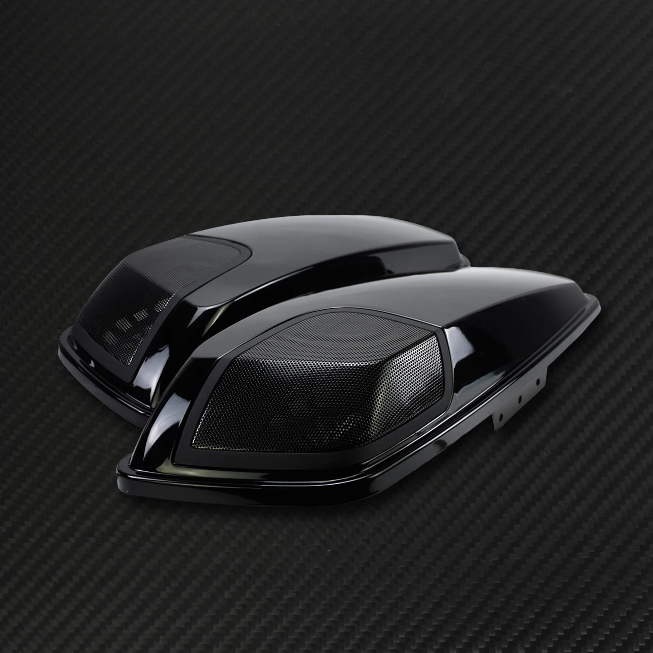 Motorcycle Saddlebag Speaker Lid Cover For Harley Touring Road King Electra Glide Street Glide CVO FLHXSE FLHR FLHT FLT 2014-Up