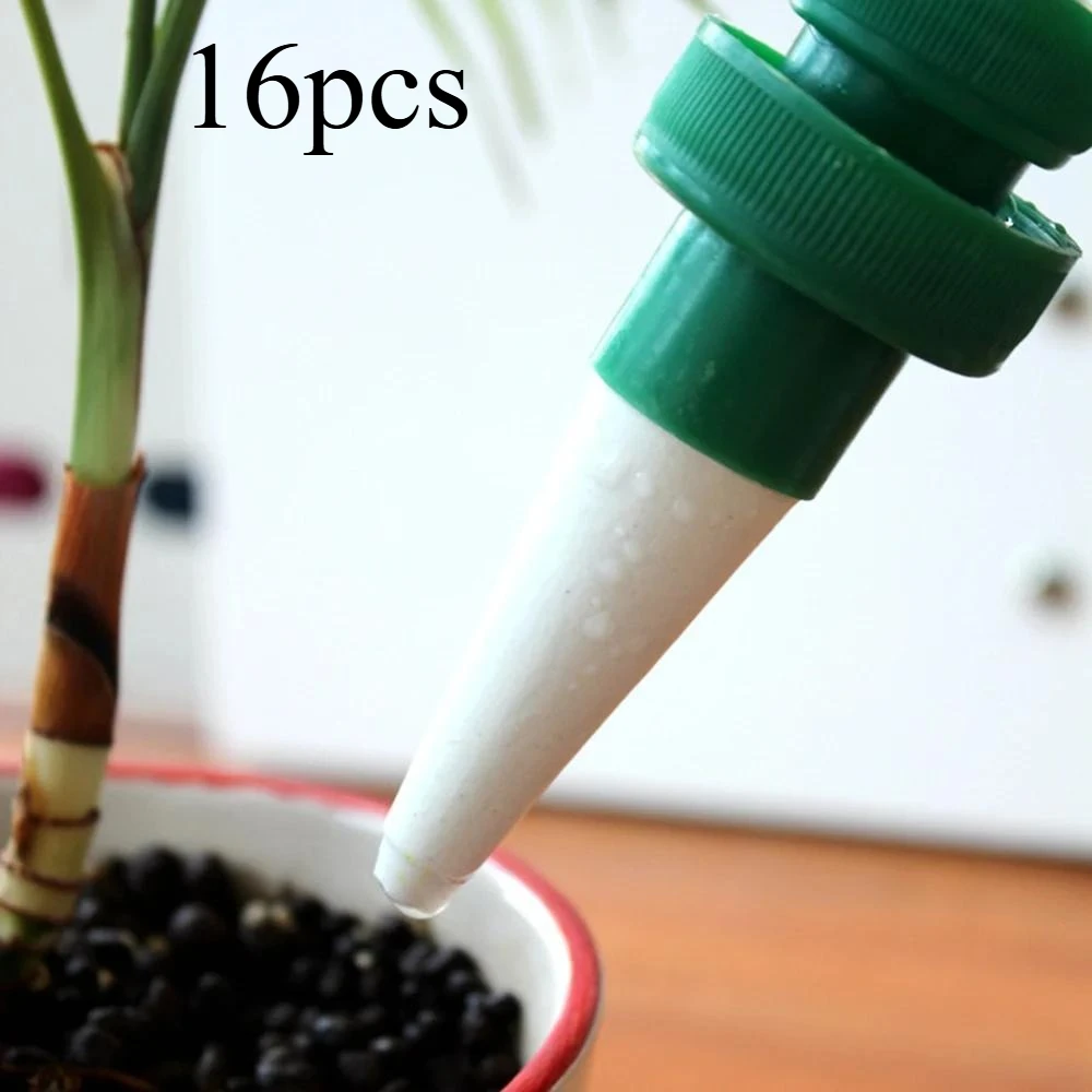 16pcs Plant Self Watering Spikes Garden Plant Watering Devices Automatic Irrigation Stakes for Potted Plants Flower Vacation